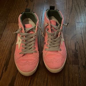Pink mid top Golden Goose Sz 7